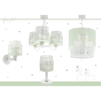 Dalber 61712H - Children's chandelier SWEET LOVE 1xE27/60W/230V green