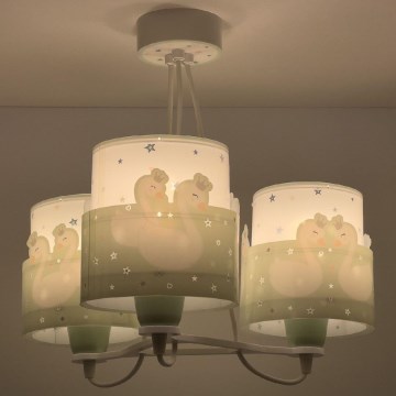 Dalber 61717H - Children's chandelier SWEET LOVE 3xE27/60W/230V green