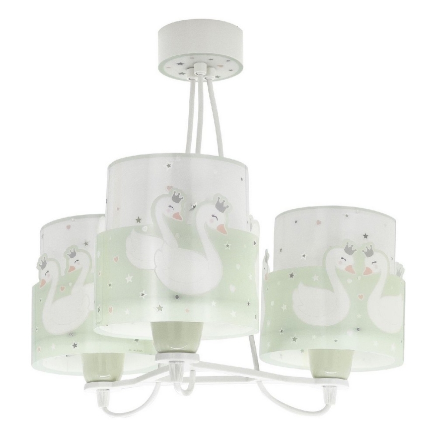 Dalber 61717H - Children's chandelier SWEET LOVE 3xE27/60W/230V green