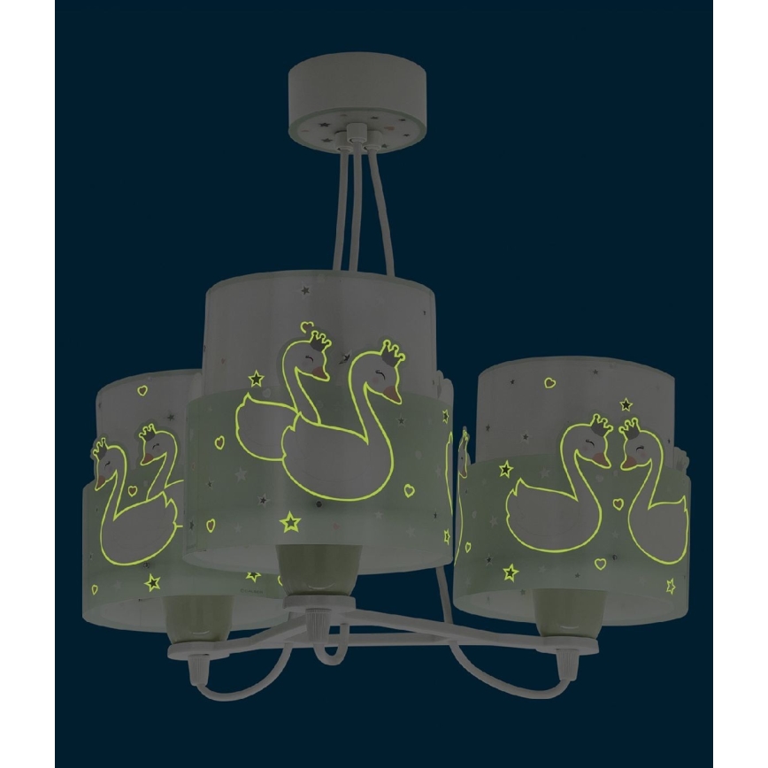 Dalber 61717H - Children's chandelier SWEET LOVE 3xE27/60W/230V green