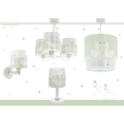 Dalber 61717H - Children's chandelier SWEET LOVE 3xE27/60W/230V green