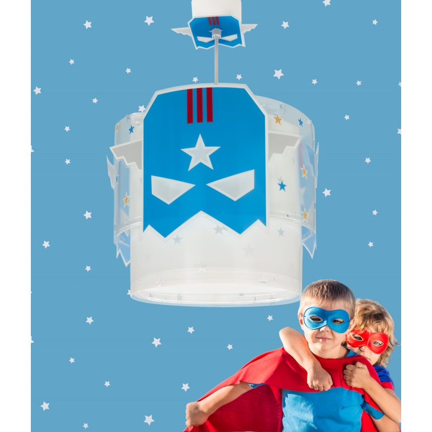 Dalber 61812 - Children's chandelier BLUE HERO 1xE27/15W/230V