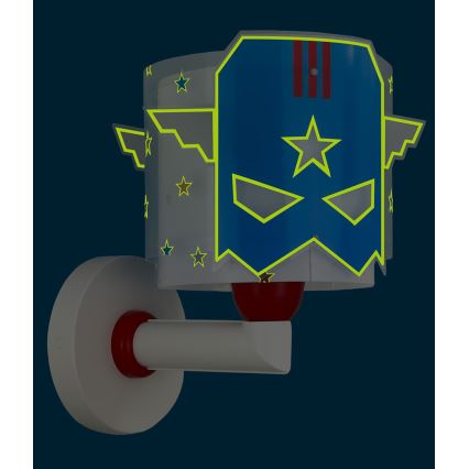 Dalber 61819 - BLUE HERO Kids' Wall Light 1xE27/15W/230V