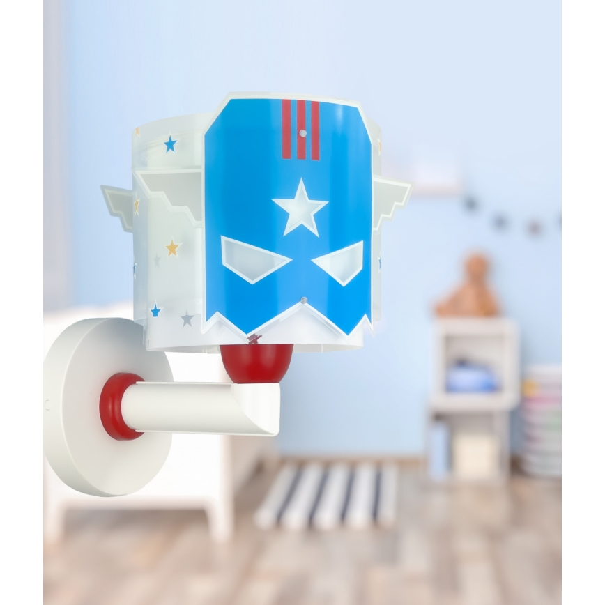 Dalber 61819 - Children's wall light BLUE HERO 1xE27/15W/230V