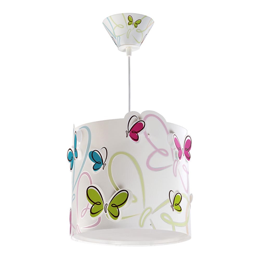 Dalber 62142 - Children chandelier BUTTERFLY 1xE27/60W/230V