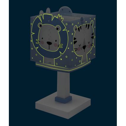 Dalber 63111T - Children's lamp JUNGLE 1xE14/8W/230V blue