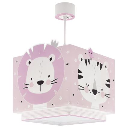 Dalber 63112S - Children's chandelier JUNGLE 1xE27/15W/230V pink