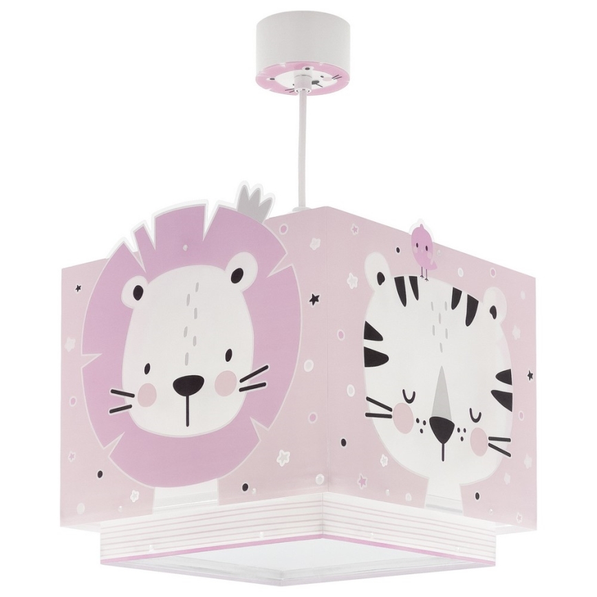 Dalber 63112S - Children's chandelier JUNGLE 1xE27/15W/230V pink