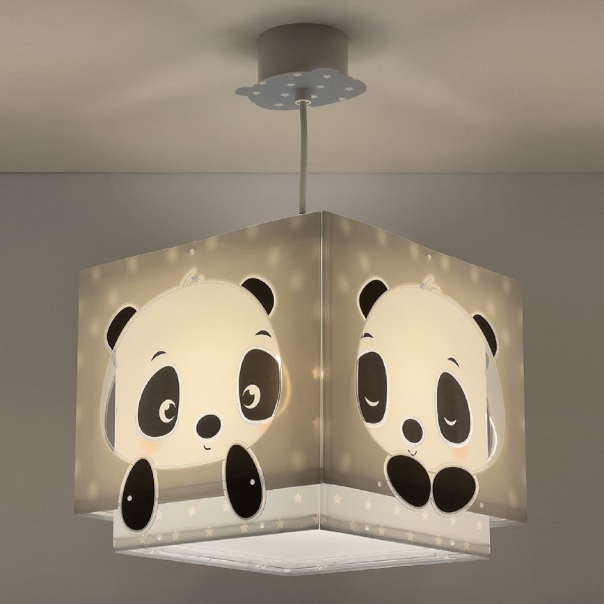 Dalber 63162T - Children's chandelier PANDA 1xE27/60W/230V blue