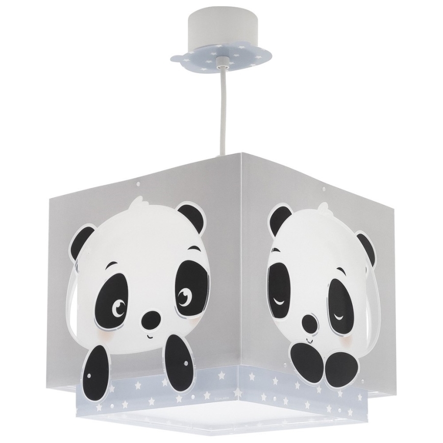 Dalber 63162T - Children's chandelier PANDA 1xE27/60W/230V blue