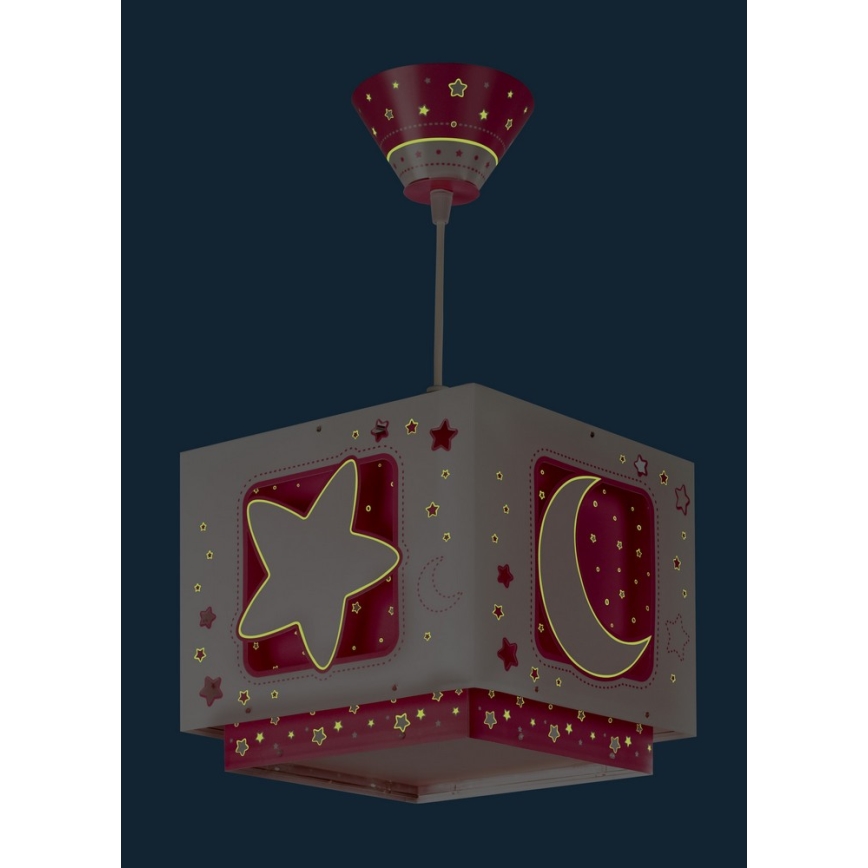 Dalber 63232S - Children chandelier on a string MOON LIGHT 1xE27/60W/230V