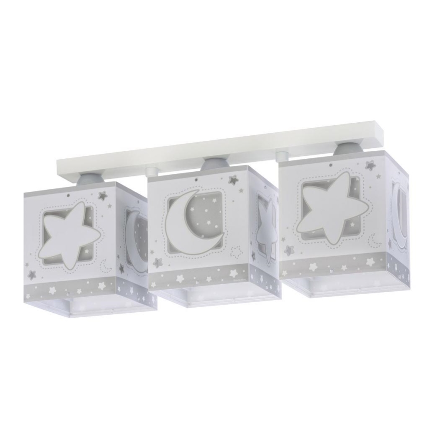 Dalber 63233NE - Children's ceiling light MOONLIGHT 3xE27/60W/230V