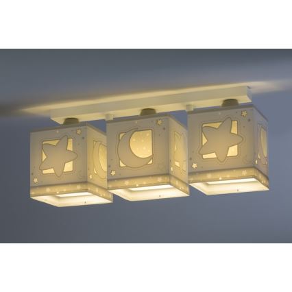 Dalber 63233NE - Children ceiling light MOONLIGHT 3xE27/60W/230V