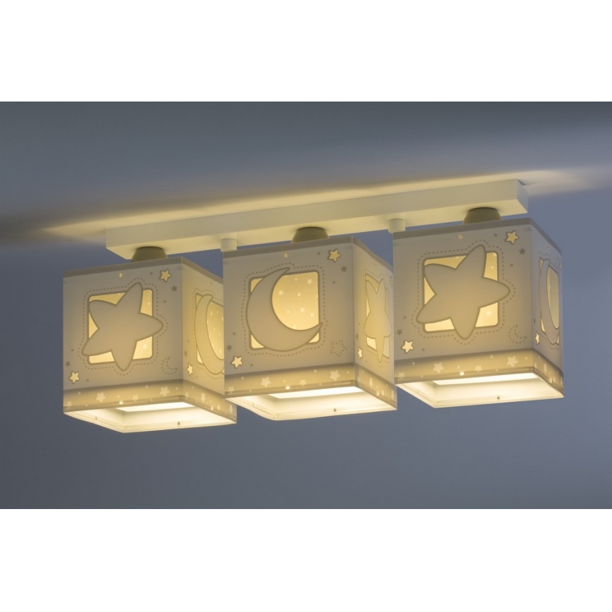Dalber 63233NE - Children ceiling light MOONLIGHT 3xE27/60W/230V