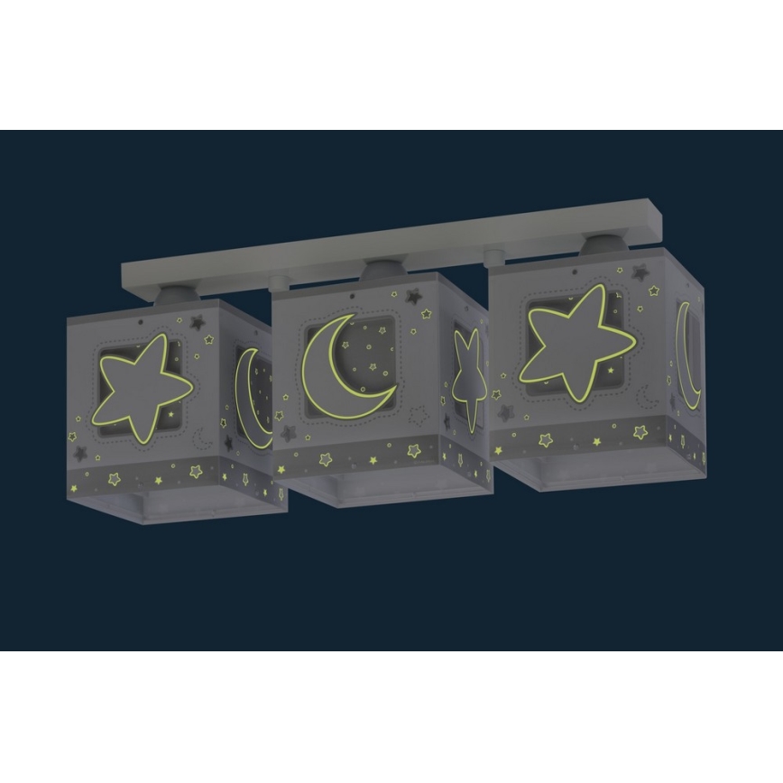 Dalber 63233NE - Children ceiling light MOONLIGHT 3xE27/60W/230V