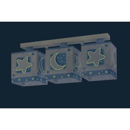 Dalber 63233NT - Children ceiling light MOONLIGHT 3xE27/60W/230V