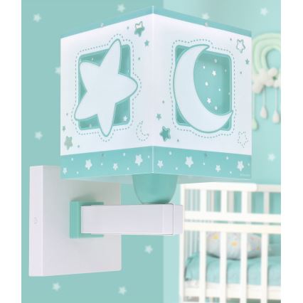 Dalber 63239H - Children's wall light MOONLIGHT 1xE27/15W/230V green