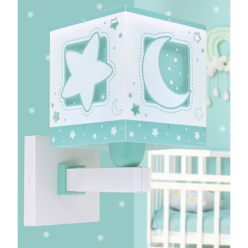 Dalber 63239H - Children's wall light MOONLIGHT 1xE27/15W/230V green