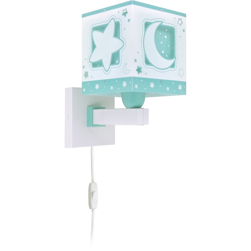 Dalber 63239H - Children's wall light MOONLIGHT 1xE27/15W/230V green