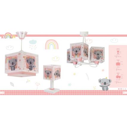 Dalber 63267S - Children's chandelier KOALA 3xE27/60W/230V
