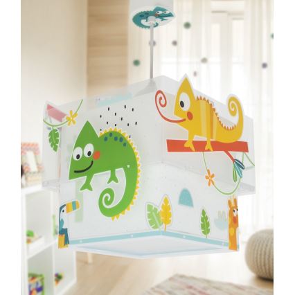 Dalber 63312 - Children's chandelier HAPPY JUNGLE 1xE27/15W/230V