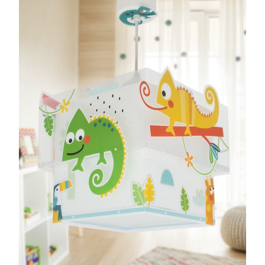 Dalber 63312 - Children's chandelier HAPPY JUNGLE 1xE27/15W/230V