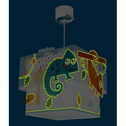 Dalber 63312 - Children's chandelier HAPPY JUNGLE 1xE27/15W/230V