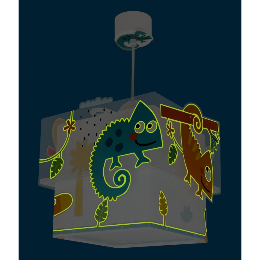 Dalber 63312 - Children's chandelier HAPPY JUNGLE 1xE27/15W/230V