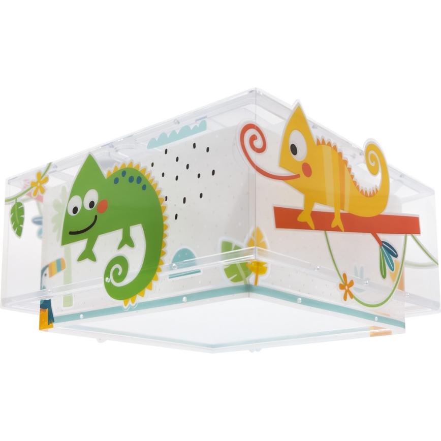 Dalber 63316 - Children's ceiling light HAPPY JUNGLE 2xE27/15W/230V