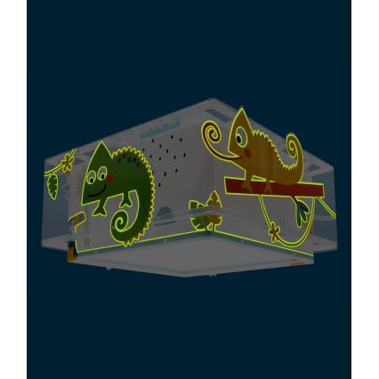 Dalber 63316 - Children's ceiling light HAPPY JUNGLE 2xE27/15W/230V