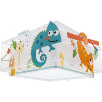 Dalber 63316 - Children's ceiling light HAPPY JUNGLE 2xE27/15W/230V