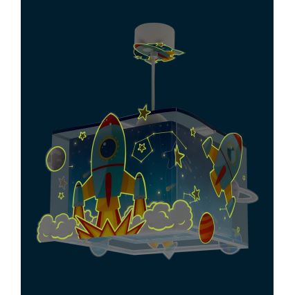 Dalber 63352 - Children's chandelier ROCKET 1xE27/15W/230V