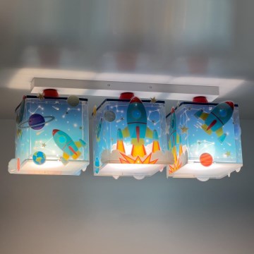 Dalber 63353 - Children's ceiling light ROCKET 3xE27/15W/230V