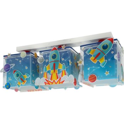 Dalber 63353 - Children's ceiling light ROCKET 3xE27/15W/230V