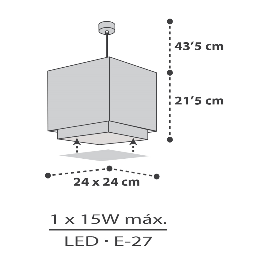 Dalber 63372 - Children's chandelier LITTLE PIXEL 1xE27/15W/230V