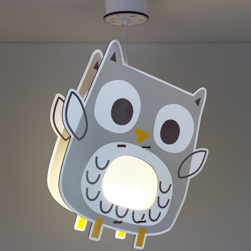 Dalber 63397 - Children's chandelier OWL 1xE27/15W/230V