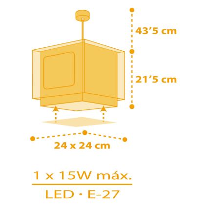 Dalber 63402 - Children's chandelier MY FARM 1xE27/15W/230V