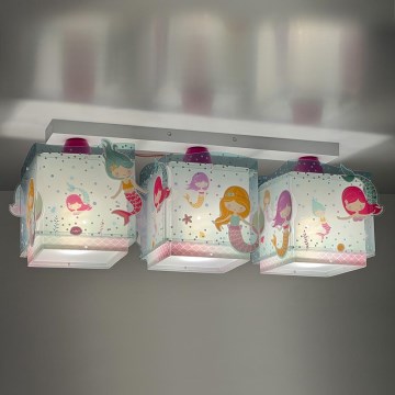 Dalber 63443 - Children's ceiling light MERMAIDS 3xE27/60W/230V