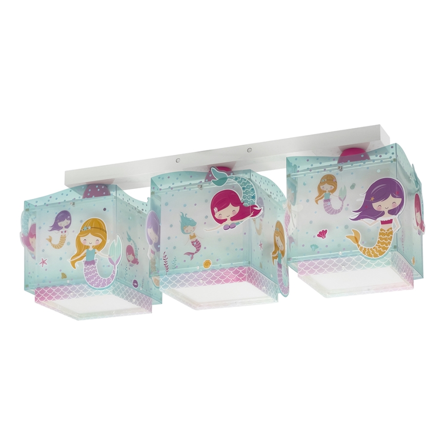 Dalber 63443 - Children's ceiling light MERMAIDS 3xE27/60W/230V