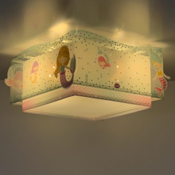 Dalber 63446 - Children's ceiling light MERMAIDS 2xE27/60W/230V