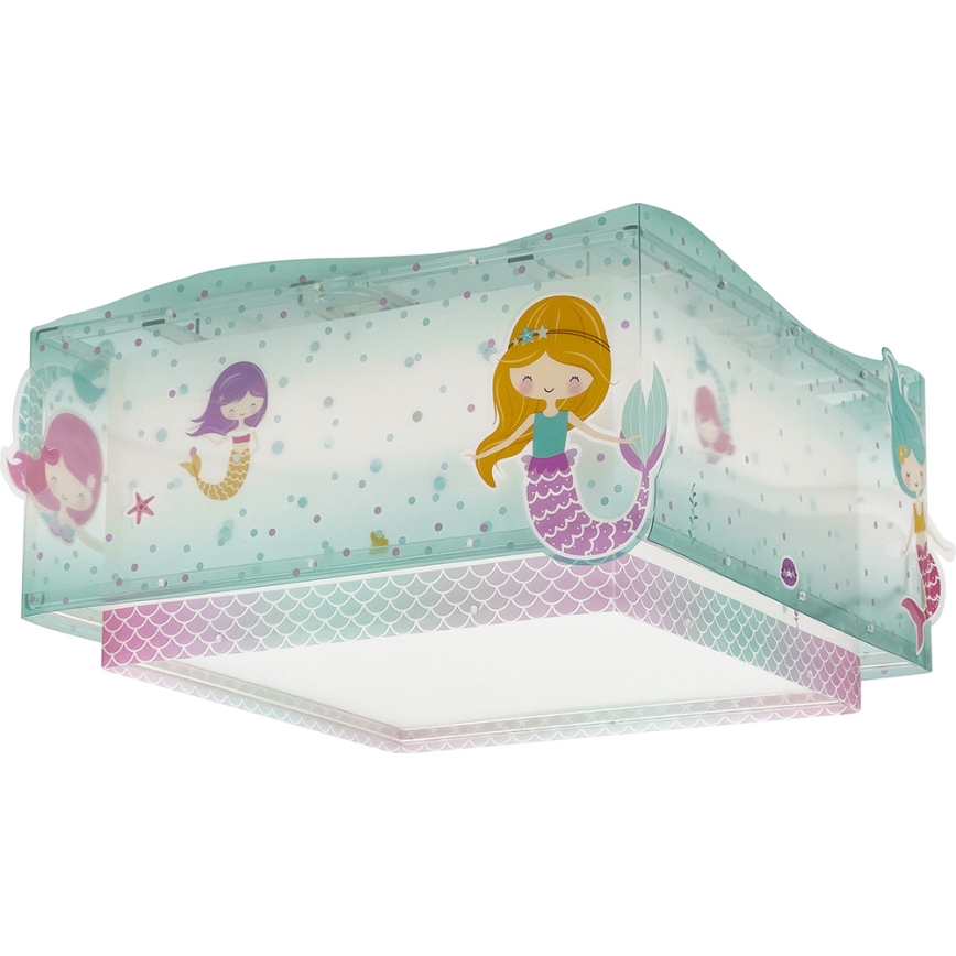 Dalber 63446 - Children's ceiling light MERMAIDS 2xE27/60W/230V