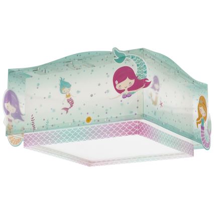 Dalber 63446 - Children's ceiling light MERMAIDS 2xE27/60W/230V