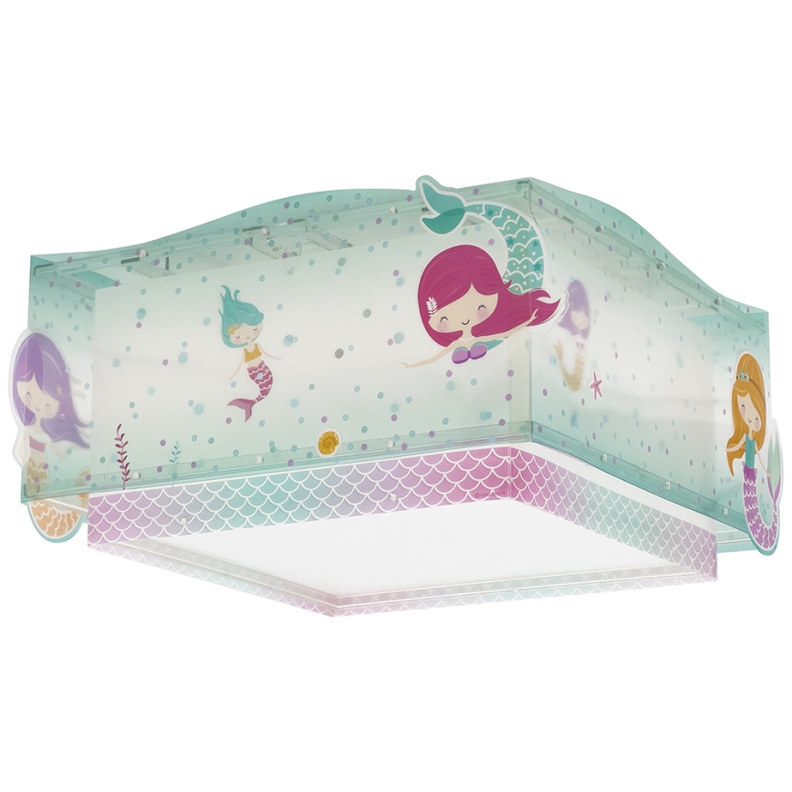 Dalber 63446 - Children's ceiling light MERMAIDS 2xE27/60W/230V