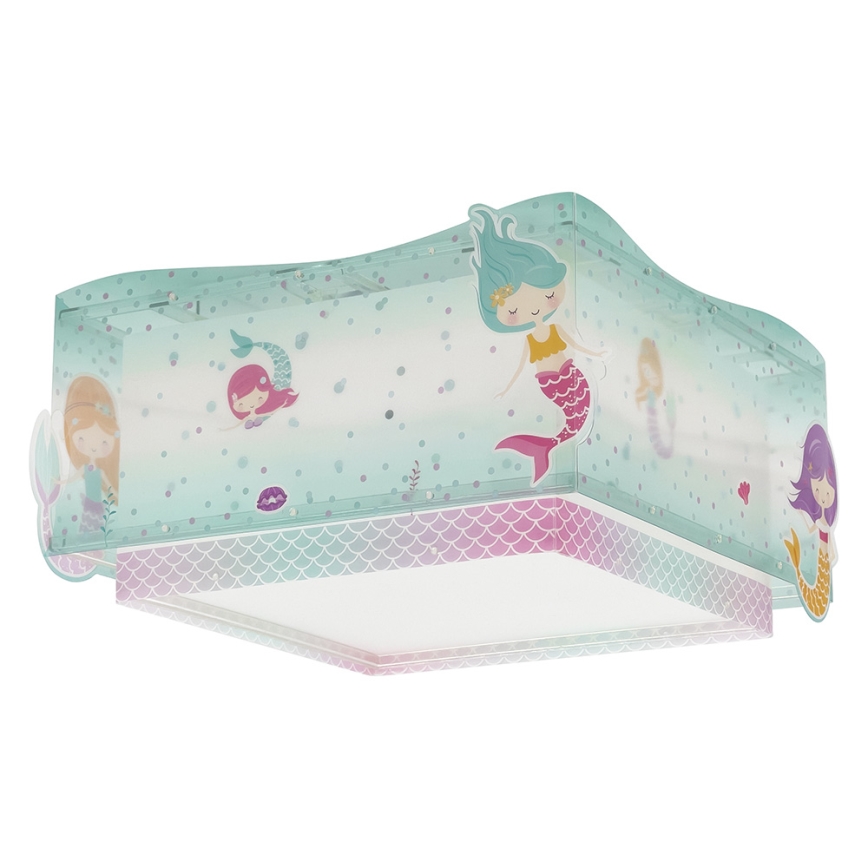 Dalber 63446 - Children's ceiling light MERMAIDS 2xE27/60W/230V