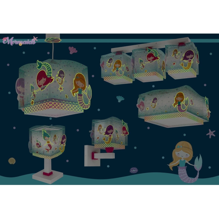 Dalber 63449 - Children's wall light MERMAIDS 1xE27/60W/230V