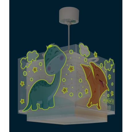 Dalber 63452 - BABY DINOS Children's Ceiling Light 1xE27/15W/230V Multicolored