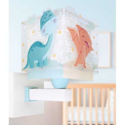 Dalber 63459 - BABY DINOS Children's Wall Lamp 1x E27/15W/230V, Multicolored