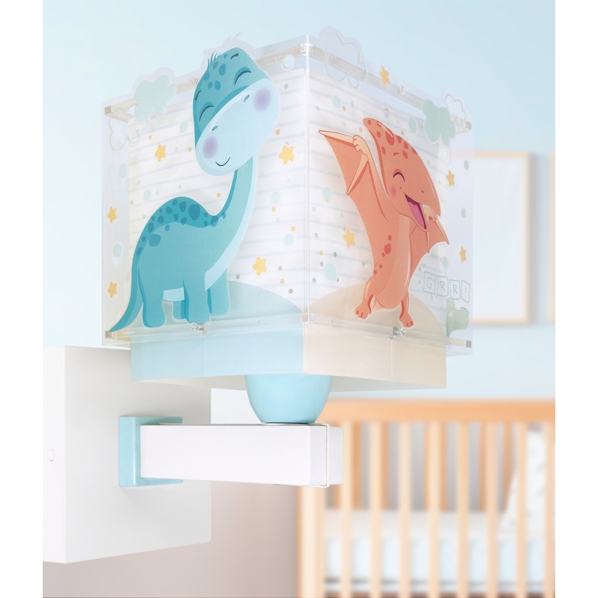 Dalber 63459 - BABY DINOS Children's Wall Lamp 1x E27/15W/230V, Multicolored