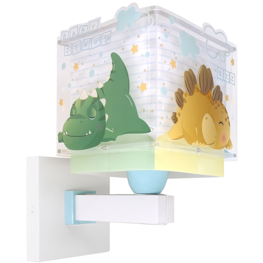 Dalber 63459 - BABY DINOS Children's Wall Lamp 1x E27/15W/230V, Multicolored