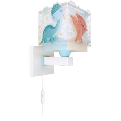 Dalber 63459 - BABY DINOS Children's Wall Lamp 1x E27/15W/230V, Multicolored